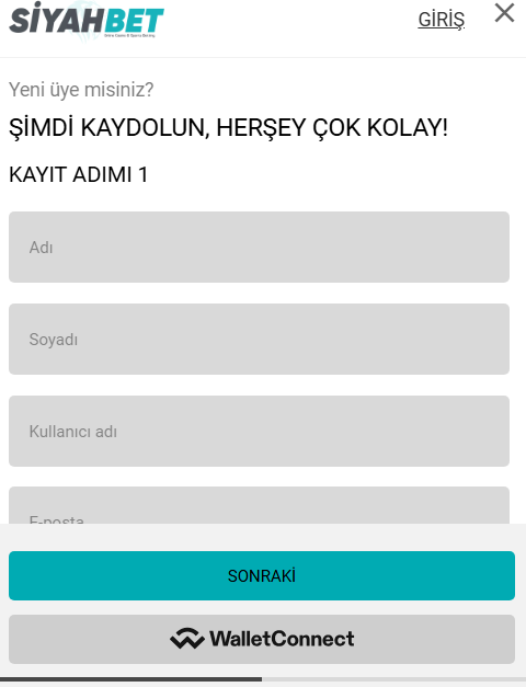 Siyahbet üyelik